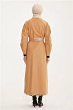 Armine Balon Kollu Manto 22K8208 Camel
