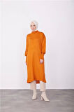 Armine Tunik Elbise 23Kd4249 Yanık Oranj