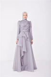 Armine Abiye Elbise 23Yd1902 Gri