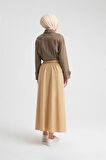 Armine Arkası Lastikli Basic Etek 24Y1617 Camel