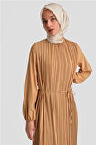 Armine Piliseli Elbise 24Yd9435 Camel