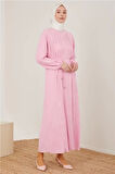Armine Önü Piliseli Elbise 22Y9435 Pembe