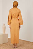 Armine Gabardin Kuşaklı Spor Elbise 23Y9606 Camel