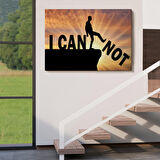 Yapamam, Ayakta Uçurum Kelimeyi Zorlar Kanvas Tablo, Ben Yapabilirim, Motivasyon-5409