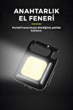 LED Mini Anahtarlık Fener Şarjlı Kamp Balıkçı Tamirci Için Çalışma Feneri Çok Fonksiyonlu Taşınabilir Işık