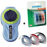 Dymo Junior Etiket Makinesi + 3'Lü Renkli Blisterli Yedek Şerit 9Mm*3M