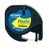 Dymo Letratag Şerit Plastik 12MMx4 MT Sarı 91202