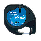 Dymo Letratag Şerit Plastik 12MMx4 MT Mavi 91205