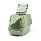 Savic Nestor Mermer | Şık Kedi Kum Kabı – Mermer Amazon Yeşili