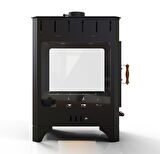 Hotbbaq Hot Rectangle Dört Camlı Şömine Soba
