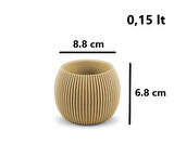 Omnipazar KRS-361 Plastik Mercan Kaktüs Saksı 0.15 Litre Soft Sarı 6 Adet