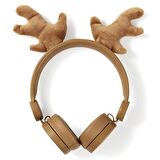 Nedis Rudy Reindeer Kahverengi Çıkarılabilir Aksesuarlı Kulak Üstü Çocuk Kulaklığı