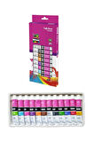 Nova Color 6 Renk Akrilik Boya 100gr 6'lı Ve Nova Color 12x12 ml Yağlı Boya Seti Ve Şövale Seti