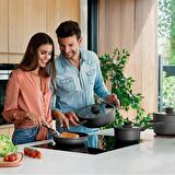 BergHOFF LEO STONE Yapışmaz Kapaklı Alüminyum Döküm 2 Saplı Sote Tavası 28 cm