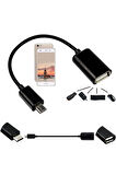Micro Usb To Otg Kablo Sony Samsung Lg Htc Tablet Dönüştürücü Adaptör