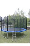 File Korumalı Büyük Boy Trambolin 426 Cm Güvenlik Fileli Bahçe Tipi Trambolin 14 Ft