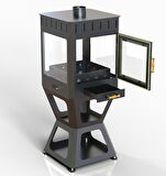 Hotbbaq Hot Rectangle Pro Seramik Camlı Orta Şömine Soba