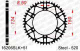 AFAM KAWASAKI KX 125/250/500 ,KXF 250/450, SUZUKI RMZ250 SUPERLIGHT SLK ÇELİK DİŞLİ #520 16206SLK-51