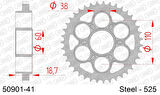 AFAM DUCATI 1199 PANIGALE , 1200 MONSTER , 1299 PANIGALE ÇELİK ARKA DİŞLİ #525 50901-41