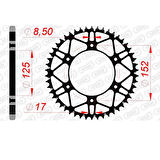 AFAM BETA ENDURO RR 350 2T ÇELİK ARKA DİŞLİ #520 S/C 38300SLK-50