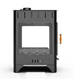 Hotbbaq Hot Rectangle Üç Camlı Şömine Soba