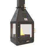 Hotbbaq Hot Triangle v3 Seramik Camlı Asma Şömine