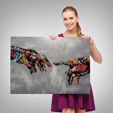 Tanrının Eli Tablo, Hıristiyanlara Hediye, İncil Severler, Banksy Graffiti Sanatı-5415