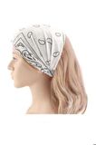 Pembe Beyaz Mavi Etnik Desenli Bandana, Saç Bandı Saç Bandı