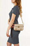 Kadın Kilit Detaylı Çapraz Askılı El ve Omuz Çantası