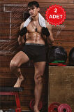 2'li Cazibella Classic Desenli Lastikli Erkek Boxer