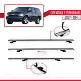 Chevrolet Suburban  2007-2014 Arası ile Uyumlu BASIC Model Ara Atkı Tavan Barı Gri 2 Adet
