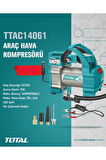 Total Araç Hava Kompresörü Led Işıklı Çakmaklı Kablo - TTAC14061