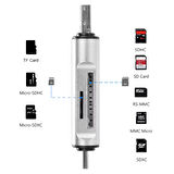 USB 2.0 3 in 1 Kart Okuyucu ve USB Çoklayıcı – Type-C, Micro USB, SD/TF Kart Desteği Zr825
