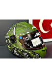 AXXİS DRAKEN S IRON PEACE C6 MAT YEŞİL HAKİ FUUL FACE