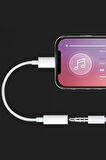 Lightning To Aux Çevirici Kablo Apple İphone 7 8 X 11 12 13 Uyumlu 3.5mm Aux Adaptör