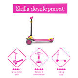 Chillafish Scotti 3 Tekerlekli Scooter - Pembe