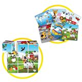 Bebek Oyuncakları Resimli Küp Şekilli Puzzle - Oyuncak Resimli Küp Yapboz