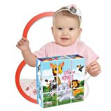 Bebek Oyuncakları Resimli Küp Şekilli Puzzle - Oyuncak Resimli Küp Yapboz