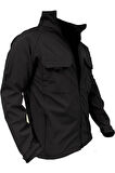 Store Erkek Softshell Spor Mont Içi Polarlı Su Ve Rüzgar Geçirmez Cepli Outdoor Combat Mont