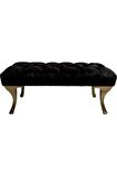 Kapitoneli Puf Gold Ayak 100cm