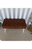 Lüks Yarım Sandıklı Kapitoneli Dekoratif Puf Bench 120cm