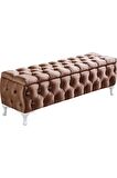Lüks Sandıklı Chester Puf Bench Ayakucu Koltuk 110 Cm