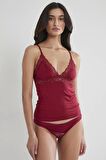 Pierre Cardin Penye Atlet Külot Kadın İç Çamaşırı Takımı 367 - Bordo