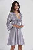 Pierre Cardin 6'lı Saten Gecelik Sabahlık Takım Çeyiz Seti 6325 - Royal