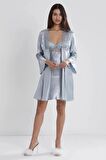 Pierre Cardin 6'lı Saten Gecelik Sabahlık Takım Çeyiz Seti 6325 - Mist