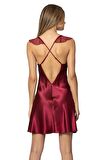 Pierre Cardin Saten Dantelli Gecelik ve Sabahlık Takımı 4240 - Bordo
