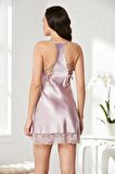 Pierre Cardin Saten Dantelli Gecelik 870 - Rose