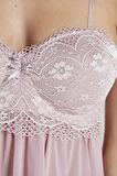 Pierre Cardin Şifon Dantelli Gecelik 880 - Rose
