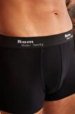 Kom Tight Pamuklu 2'li Erkek Boxer - Siyah