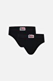 Kom Ariel Pamuklu 2 li Erkek Slip - Siyah